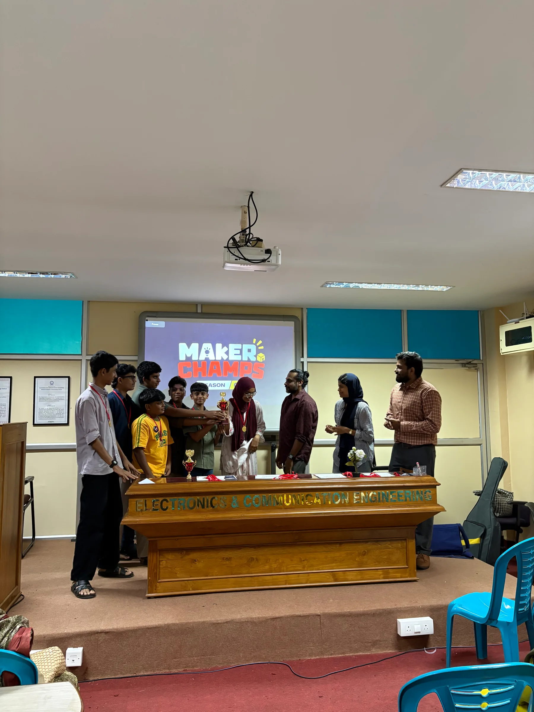 MakerChamps closing ceremony on stage